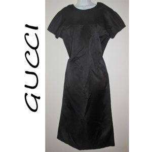 SALE🔥 GUCCI Vintage 70s Black Silk Backless Dress